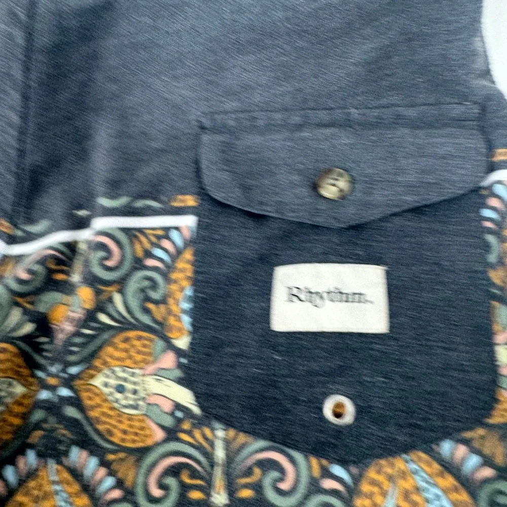 Rhythm Mens Mushroom Paisley Board Shorts‎ Charcoal Gray / Tan Size 34 7
